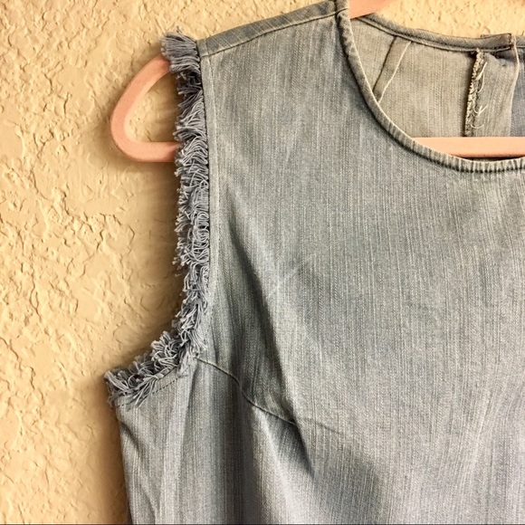 HOPE & HARLOW | denim dress size medium - Picture 2 of 6